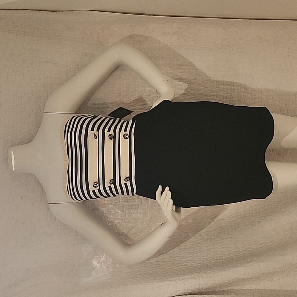 Sailor Style Dress with Pockets